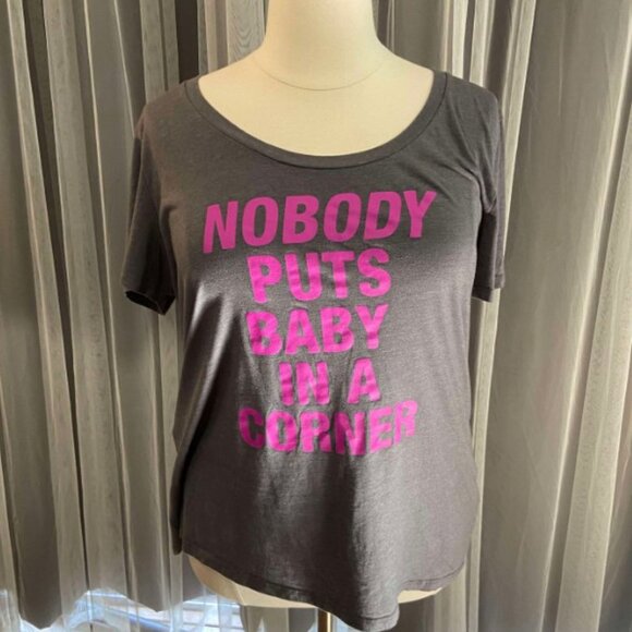 Torrid size 3 Dirty Dancing Baby Corner Grey Scoop Tee - Picture 6 of 8